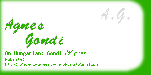 agnes gondi business card